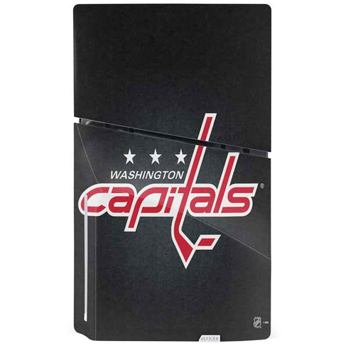 NHL Washington Capitals Black Background PS5 Slim Disk Console Skin