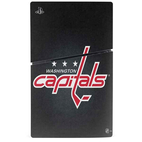 NHL Washington Capitals Black Background PS5 Slim Digital Edition Console Skin