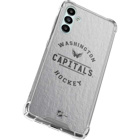 NHL Washington Capitals Black Text Galaxy A13 5G Clear Case