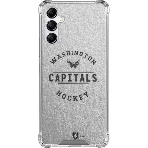 NHL Washington Capitals Black Text Galaxy A14 5G Clear Case