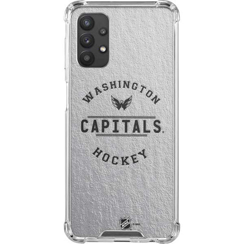 NHL Washington Capitals Black Text Galaxy A32 5G Clear Case