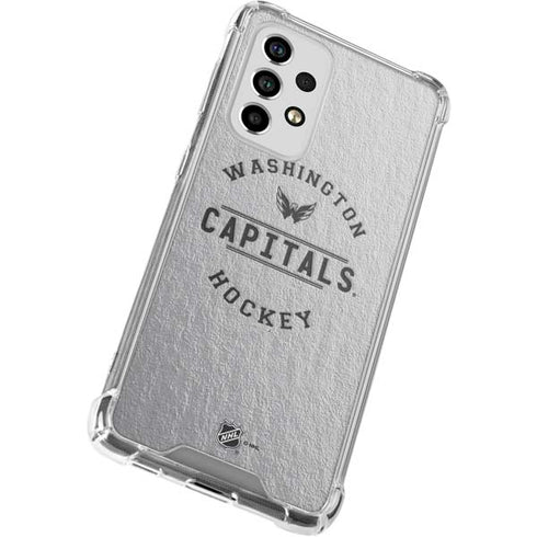 NHL Washington Capitals Black Text Galaxy A53 5G Clear Case