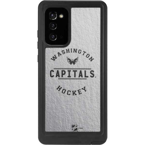 NHL Washington Capitals Black Text Galaxy Note20 5G Waterproof Case