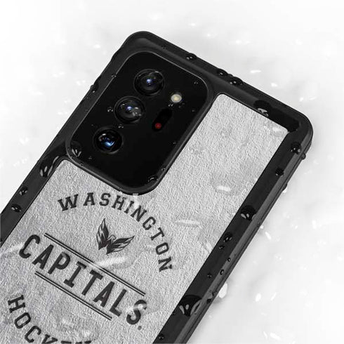 NHL Washington Capitals Black Text Galaxy Note20 Ultra 5G Waterproof Case