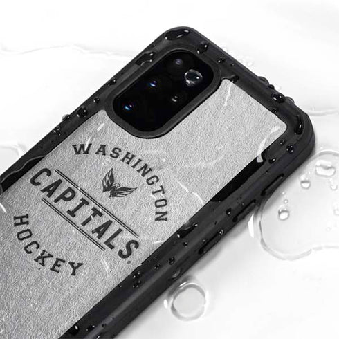 NHL Washington Capitals Black Text Galaxy S20 Plus Waterproof Case