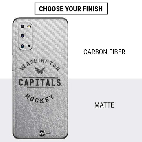 NHL Washington Capitals Black Text Galaxy S20 Skin