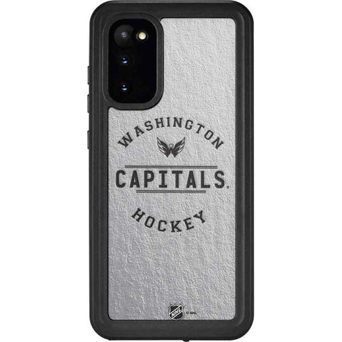 NHL Washington Capitals Black Text Galaxy S20 Waterproof Case