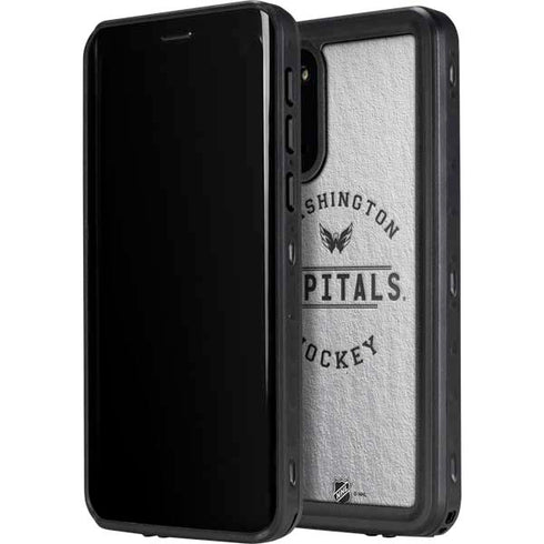 NHL Washington Capitals Black Text Galaxy S20 Waterproof Case