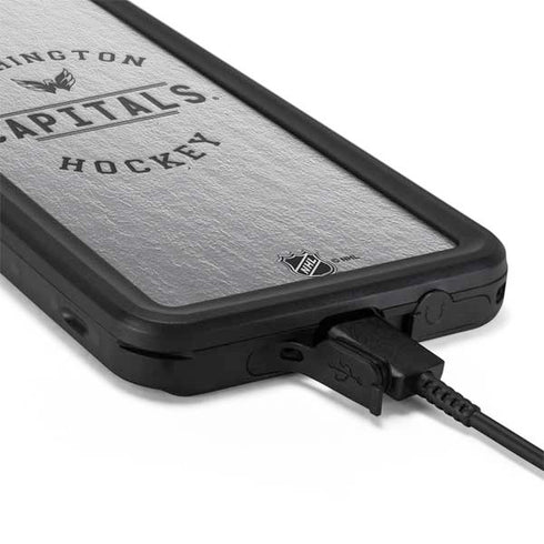 NHL Washington Capitals Black Text Galaxy S20 Waterproof Case