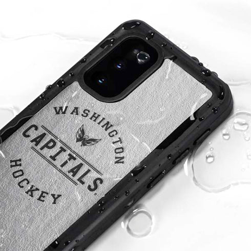 NHL Washington Capitals Black Text Galaxy S20 Waterproof Case