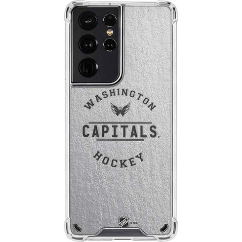 NHL Washington Capitals Black Text Galaxy S21 Ultra 5G Clear Case