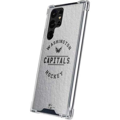 NHL Washington Capitals Black Text Galaxy S22 Ultra Clear Case