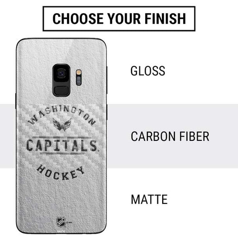 NHL Washington Capitals Black Text Galaxy S9 Skin