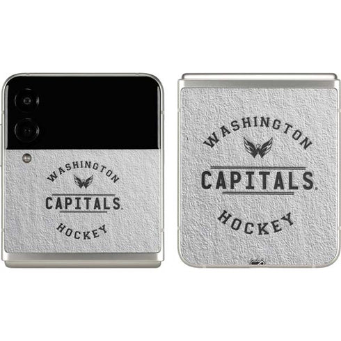 NHL Washington Capitals Black Text Galaxy Z Flip3 5G Skin