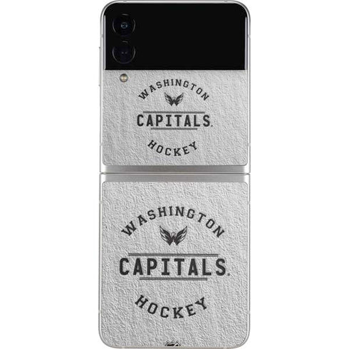 NHL Washington Capitals Black Text Galaxy Z Flip3 5G Skin