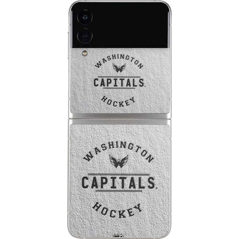NHL Washington Capitals Black Text Galaxy Z Flip4 5G Skin