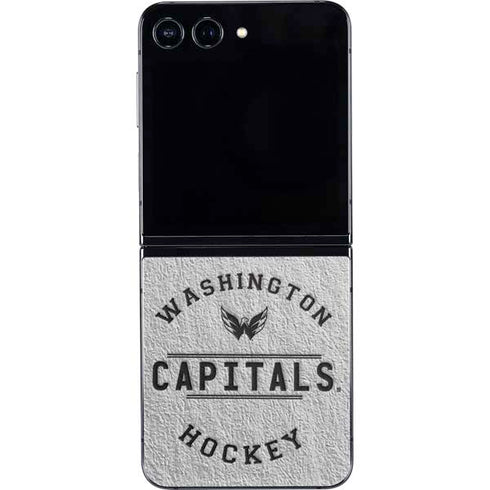 NHL Washington Capitals Black Text Galaxy Z Flip5 5G Skin