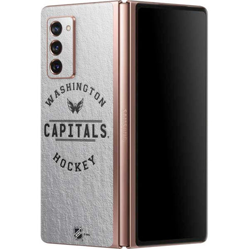 NHL Washington Capitals Black Text Galaxy Z Fold2 5G Skin