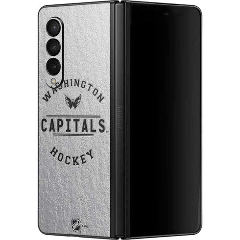 NHL Washington Capitals Black Text Galaxy Z Fold3 5G Skin