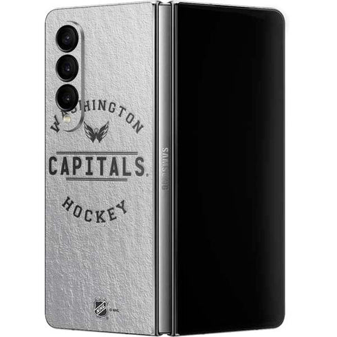NHL Washington Capitals Black Text Galaxy Z Fold4 5G Skin