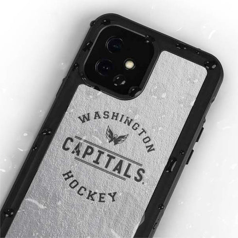 NHL Washington Capitals Black Text iPhone 12 Waterproof Case