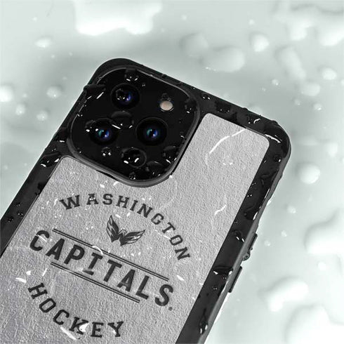 NHL Washington Capitals Black Text iPhone 14 Pro Max Waterproof Case