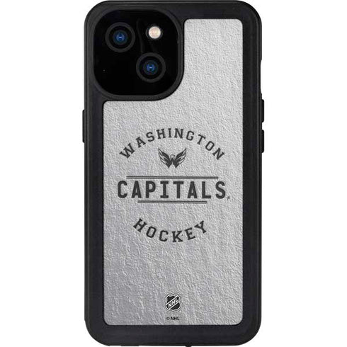 NHL Washington Capitals Black Text iPhone 15 Waterproof Case