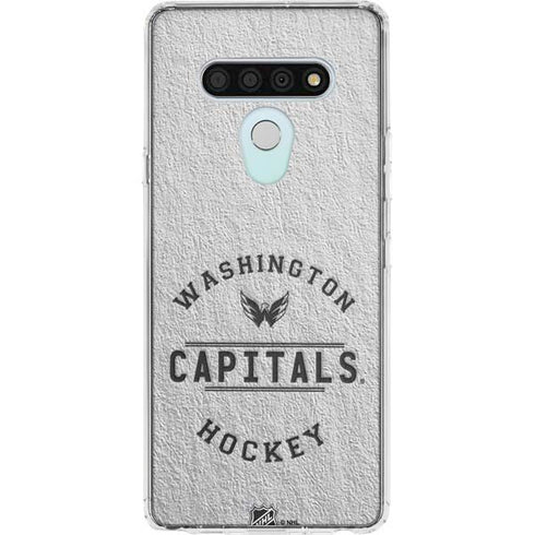 NHL Washington Capitals Black Text LG Stylo 6 Clear Case