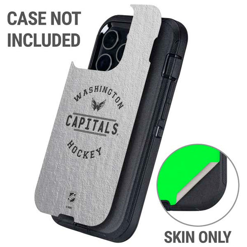 NHL Washington Capitals Black Text Otterbox Defender iPhone Skin