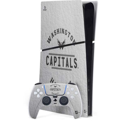 NHL Washington Capitals Black Text PS5 Slim Digital Edition Bundle Skin