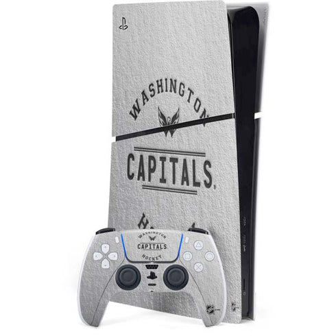 NHL Washington Capitals Black Text PS5 Slim Digital Edition Console Skin