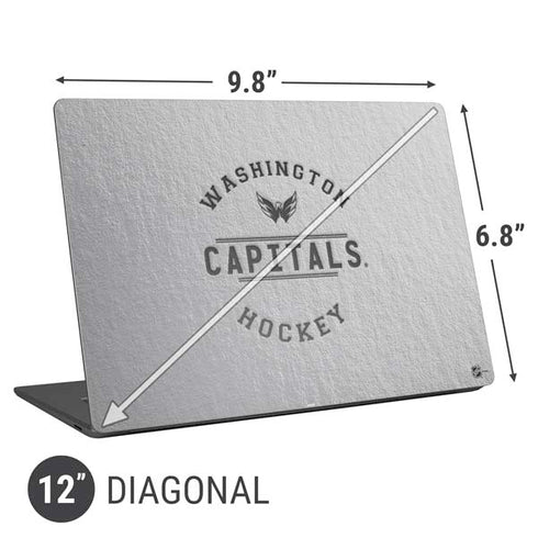 NHL Washington Capitals Black Text Universal Laptop 12in (9.8 x 6.8in) Skin