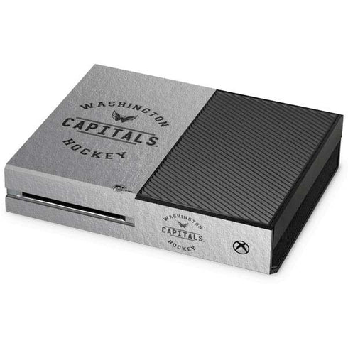 NHL Washington Capitals Black Text Xbox One Console Skin