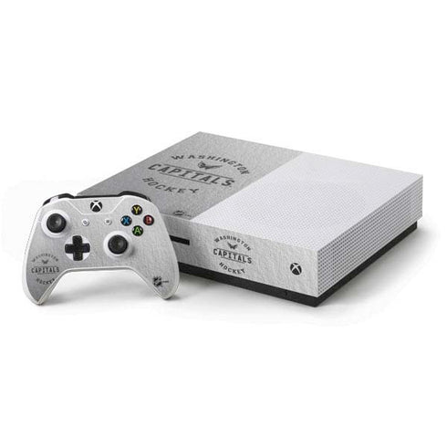NHL Washington Capitals Black Text Xbox One S Console and Controller Bundle Skin