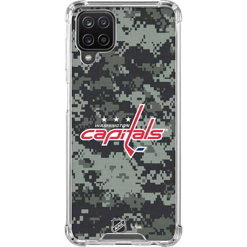 NHL Washington Capitals Camo Galaxy A12 Clear Case