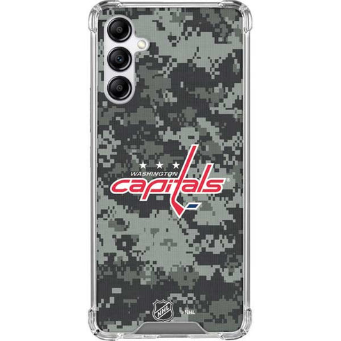 NHL Washington Capitals Camo Galaxy A14 5G Clear Case