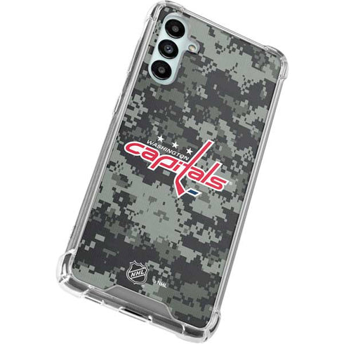 NHL Washington Capitals Camo Galaxy A14 5G Clear Case