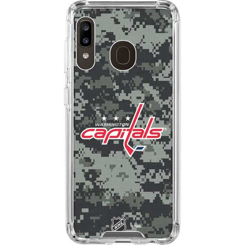 NHL Washington Capitals Camo Galaxy A30 Clear Case