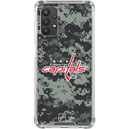 NHL Washington Capitals Camo Galaxy A32 5G Clear Case