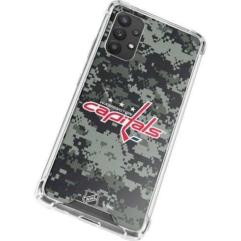 NHL Washington Capitals Camo Galaxy A32 5G Clear Case