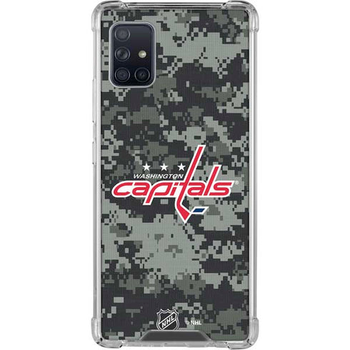 NHL Washington Capitals Camo Galaxy A51 5G Clear Case