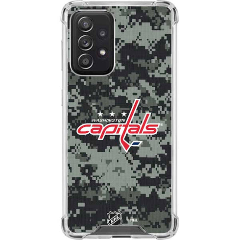 NHL Washington Capitals Camo Galaxy A52 5G Clear Case