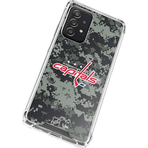 NHL Washington Capitals Camo Galaxy A52 5G Clear Case
