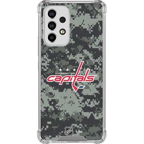 NHL Washington Capitals Camo Galaxy A53 5G Clear Case