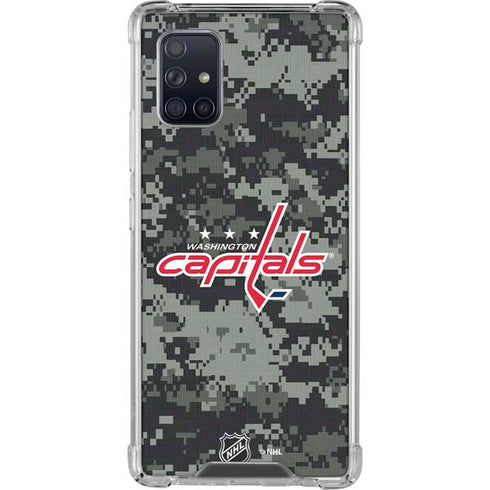 NHL Washington Capitals Camo Galaxy A71 5G Clear Case