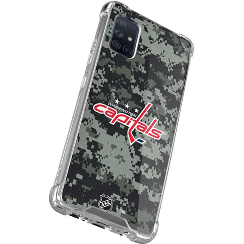 NHL Washington Capitals Camo Galaxy A71 5G Clear Case