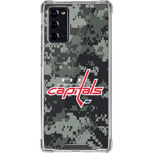 NHL Washington Capitals Camo Galaxy Note20 5G Clear Case