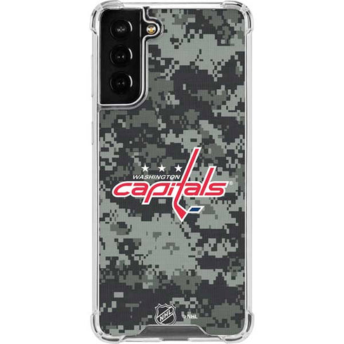 NHL Washington Capitals Camo Galaxy S21 FE Clear Case