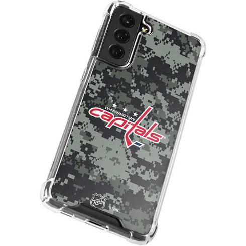 NHL Washington Capitals Camo Galaxy S21 FE Clear Case