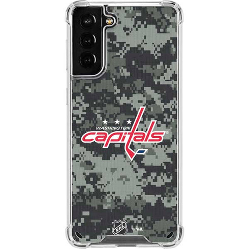 NHL Washington Capitals Camo Galaxy S21 Plus 5G Clear Case